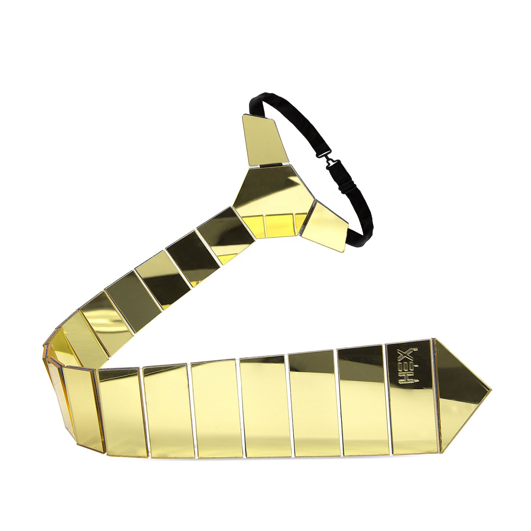 Прямая Заводская поставка, индивидуальный Золотой акриловый галстук