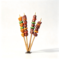 Maßgefertigte Harz-BBQ-Spieß-Food-Modell-Skulptur für Restaurant, Geschäft, Garten, Park, Desktop-Dekoration, individuelle Größe und Farbe, Statue