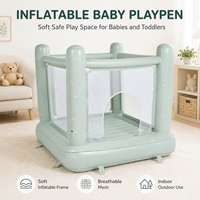 Parc de jeu gonflable pour bébé avec panneaux en maille respirante, PVC souple, parc de jeu portable, intérieur/extérieur, OEM personnalisé