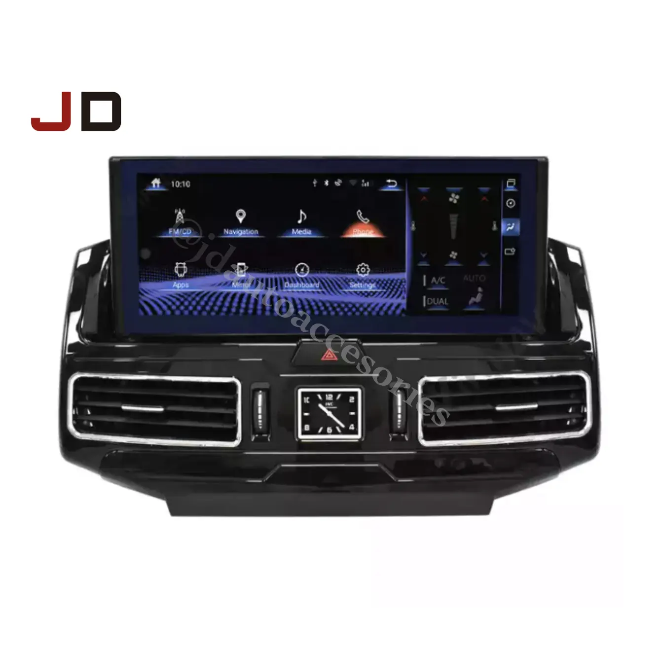 Jd Auto 12.3 Inch 8 + 256G PX8 Auto Radio Voor Toyota Land Cruiser 200 LC200 2016-2020 dural Systeem Navigatie Gps Achteruitrijcamera Dvd