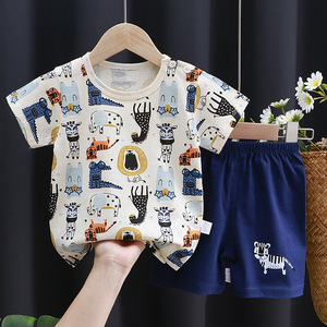 Zomer <span class=keywords><strong>Baby</strong></span> Jongens Kleding Pak <span class=keywords><strong>Baby</strong></span> Meisje Outfits 100% Katoenen Top + Broek 2 Stuks <span class=keywords><strong>Set</strong></span> <span class=keywords><strong>Baby</strong></span> Pasgeboren Kleding 6 9 12 18 24 Maand - Product Image 5