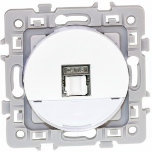 Blanco Cat.6 FTP (TV de grado 1) Zócalo RJ45 blindado CUADRADO Enchufes y enchufes de alta calidad - Product Image 1