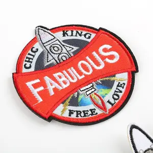 Embroidered Badges Iron On Patches Fashion Embroidery Sew On Patch Self-adhesive Logo For Garment Accessories
