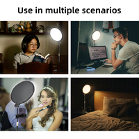 Anneau lumineux à écran complet de 10 pouces en gros pour les réunions, luminosité réglable, lumière de zoom avec support flexible pour les appels vidéo en streaming