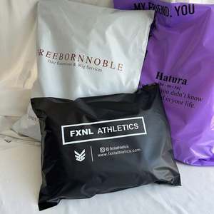 Sac en plastique personnalisé avec logo imprimé, pochette en polyéthylène colorée pour la livraison, emballage de vêtements, sacs d'expédition - Product Image 6