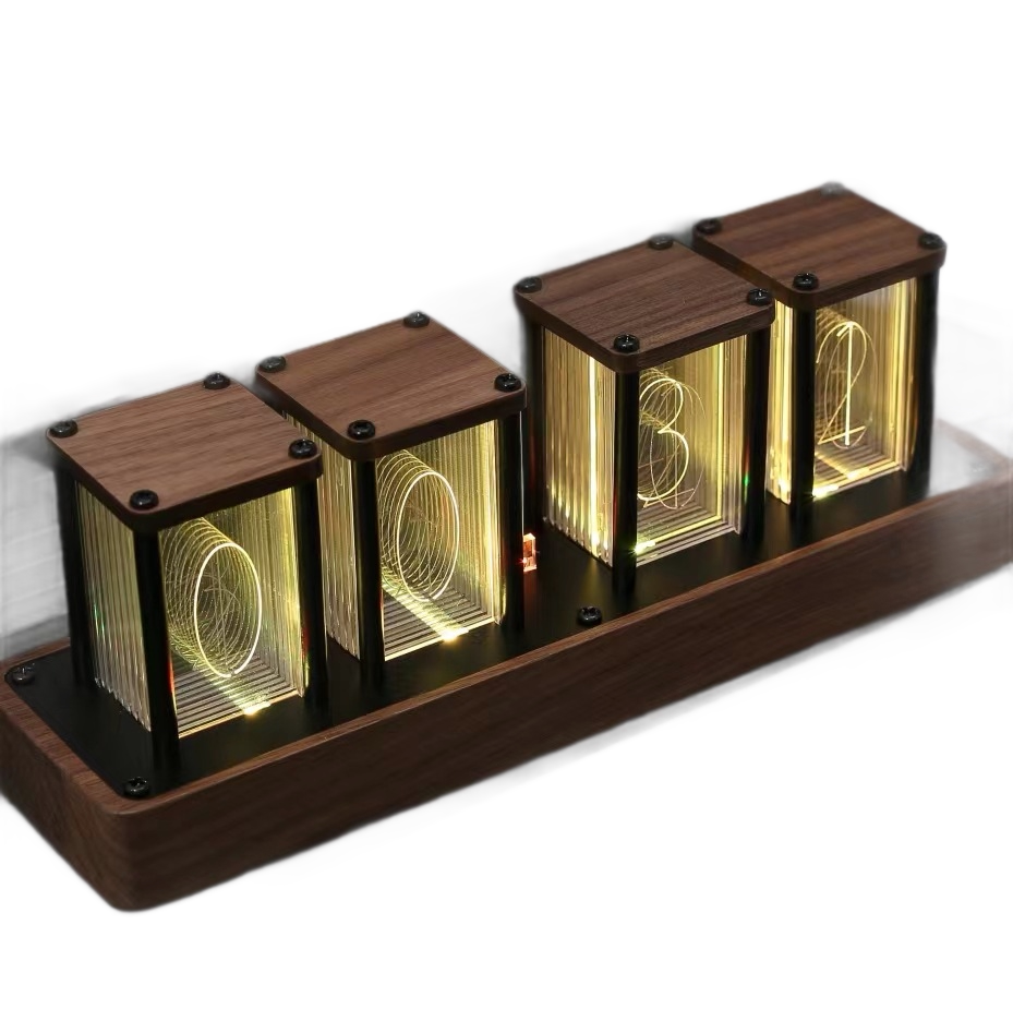 Timer Clock Design Retro Wood Design Electronic Alarm Clock with Desktop Display Free ...