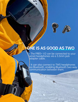 Freedconn FREE+ V2 1000M Intercom de casque étanche pour ski et moto, idéal pour le ski en fond et les accessoires moto