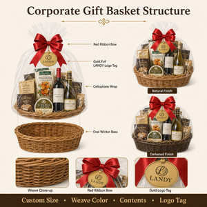 Cesta de <span class=keywords><strong>Vino</strong></span> de Mimbre Tejida Sostenible Premium con Logotipo Personalizado, Caja de Regalo de Lujo para Champán, Exhibición para Venta al por Menor y Picnic - Product Image 6