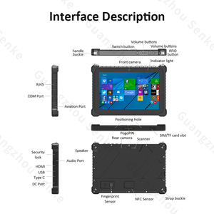 Công nghiệp Tablet PC hoàn toàn cực 10.1 inch IP67 không thấm nước Máy Quét Mã Vạch tablet bảng điều chỉnh cho Mỏ Than Rugged Tablet PC - Product Image 4