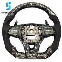 Volant de voiture en fibre de carbone forgé sur mesure avec LED pour Genesis Coupe G70 G80 GV80 Pièces Hyundai 2.0T 3.3T 2013 2019-2026