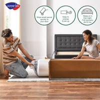 Matelas pliable compressé en boîte, fabrication OEM Foshan, matelas à ressorts ensachés, taille simple, king, queen, avec certification ISO9001