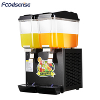 Extracteur de jus Foodsense de haute qualité à grande capacité avec 2 réservoirs, machine à boissons froides 16L*2, distributeur de jus