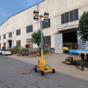 Mobile <b>Lighting</b> Tower 5M 7M 9M LED Emergency <b>Light</b> Outdoor Hand Push Trolley Type - Product Image 3