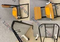 Muebles para Escuela Secundaria, Conjunto de Escritorio y Silla para Estudiantes, Escritorio y Silla Escolar de Madera