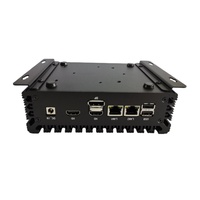Intel N100 N350 2*2.5G LAN 2*RS232/485 2*HD+DP Tiga Layar Win10 Linux Mini PC Industri Tanpa Kipas Komputer Tertanam