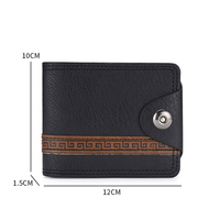 Dompet kulit PU pria, klip kartu kredit pria, mode baru warna-warni, dompet kulit PU lipat ganda, dompet pola disesuaikan
