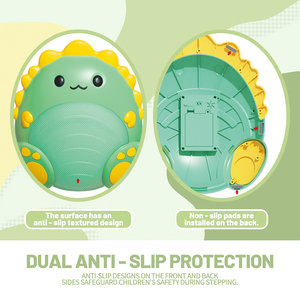 5 pièces de jeu d'équilibre pour enfants en plastique coloré, motif dinosaures et traversée de rivière, pour usage intérieur/extérieur, avec pierres de marche pour l'entraînement à l'équilibre - Product Image 5