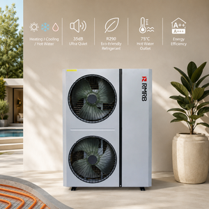 Pompe à chaleur air-eau R290 A+++ 75°C Chauffage eau chaude Refroidissement WiFi 220V 380V OEM - Product Image 3