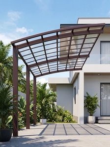 Système de carport métallique robuste avec structure résistante au vent pour applications de stationnement commercial - Product Image 4