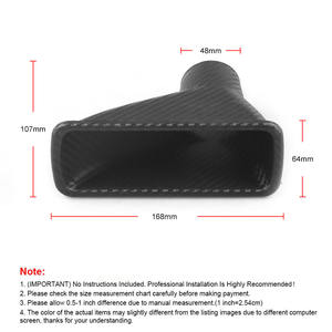 Kit de Embudo de Admisión de Aire de Fibra de Carbono Universal, Rejilla de Ventilación de Aire y Bocina para Parachoques Delantero de ABS para Modificación de Automóviles - Product Image 4