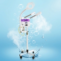 Spa Salon Beauty 3 in 1 Moisturize Skin Ozone Steam Magnifying Lamp Portable Steamer Face Hot and Cold High Frequency with Stand