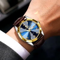 Jam Tangan Kulit Asli Pria BINBOND B4121, Dial Mewah, Tahan Air