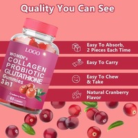 Gummies 3-en-1 pour femmes sous marque privée : Collagène, Probiotiques et Vitamines – Complément Naturel pour la Peau, le Métabolisme et la Santé Intestinale