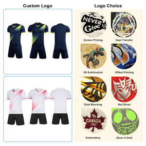 Custom Logo Men's Football Jersey Uniform Breathable 100% Polyester Short Sleeve Soccer <b>Shirts</b> with Digital Print for <b>Summer</b> - Product Image 2