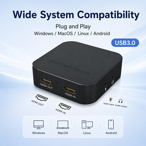 <span class=keywords><strong>Carte</strong></span> de capture USB 3.0 1080P60 avec sortie en boucle, entrée micro 3,5 mm et sortie audio stéréo, caméra sans pilote UVC pour jeux et streaming en direct - Product Image 4