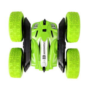 Voiture télécommandée 2.4G pour cascades 360° °   Camion à bascule avec lumières LED - 3 couleurs (Orange/Vert/Jaune), rechargeable par USB et design anti-collision - Product Image 2