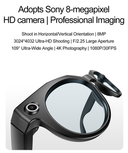 Kính thông minh New W611 với <span class=keywords><strong>camera</strong></span> 8MP, quay video, chụp ảnh, gọi BT, dịch thuật AI, tai nghe thông minh đeo được 2025 - Product Image 2