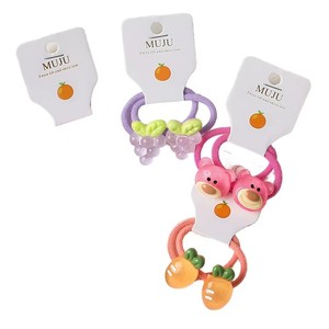 2 jolis élastiques à cheveux pour enfants, petits animaux de dessin animé, doux, haute élasticité, en nylon, accessoires pour cheveux mignons, marque <span class=keywords><strong>MIYU</strong></span>, 3 cm - Product Image 2