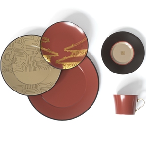 Juego de vajilla de cerámica <span class=keywords><strong>china</strong></span> Troditonal de lujo, juego de jarrón y taza de plato de té sostenible con decoración elegante - Product Image 1