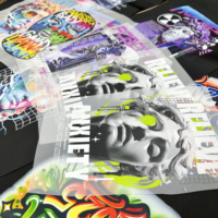Tupac-Tupac Snoop-Impression de transfert de t-shirt punk rappeur 3D personnalisé
