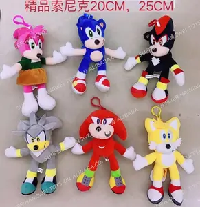 Fabrik Großhandel 20-25-45-60-80cm Super Sonic Plüsch tier Igel Gefüllte Plüsch Anhänger Cartoon Charakter Sonic Toy Doll