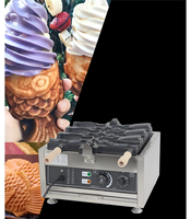 Machine à gaufres commerciale électrique, machine à crème glacée, machine à Taiyaki (poisson) à bouche ouverte, machine à gaufres