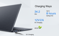Laptop Notebook pilihan sidik jari, 15.6 "perak 5205U PC LPDDR4 8GB SATA 256GB SSD.0MP/ 0.3MP kamera