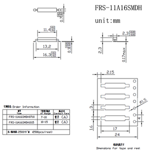Mka10110 <span class=keywords><strong>SMD</strong></span> đặt Công Tắc Sậy SPST nhựa từ đúc cảm biến với tiếp xúc thường mở - Product Image 3