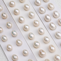 Perles d'eau douce naturelles en vrac, forme de riz, assorties, blanches, pour la fabrication de bijoux, tailles 8,5-10 mm