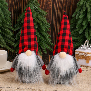 Décorations de Noël Gnomes Faits Main, Père Noël <span class=keywords><strong>Scandinave</strong></span> Tomte en Peluche, Ornements de Table de Noël, Décoration de Noël Gnome - Product Image 1