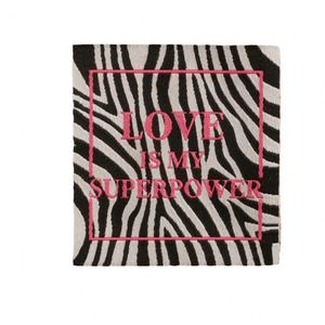ป้ายผ้าปักลายเสือดาวสีชมพู  "ความรักคือพลังพิเศษของฉัน" สำหรับตกแต่งหรือเป็นของขวัญ - Product Image 5