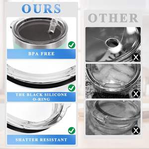 Pour <span class=keywords><strong>Yeti</strong></span> Rambler 30 oz gobelet couvercle de remplacement 14 oz tasse 35 oz tasse de paille sans BPA jetable Ozark Trail ancien Style RTIC gobelet - Product Image 4