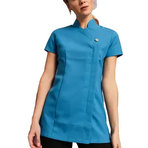 Stylish design spa beauty salon uniforms Custom Work Stretch Nurse Tops Medical Nursing Scrubs Uniforms