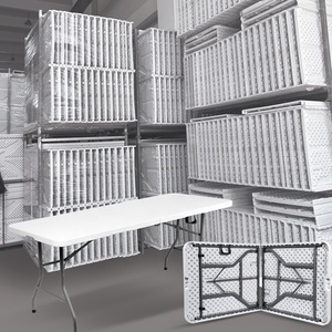 180cm 183cm 6ft <span class=keywords><strong>Rectangular</strong></span> Blanco Fácil plegable Mesas portátiles para acampar al aire libre - Product Image 5