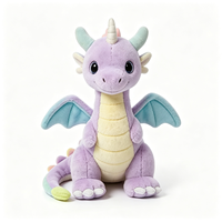 Peluche Dragon Volant Mignon Violet, Jouet en Peluche Doux Personnalisable, Vente en Gros de Jouets en Peluche Personnalisés
