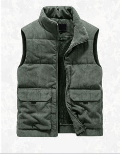 Gilet in velluto a coste autunno <span class=keywords><strong>e</strong></span> inverno da uomo con collo spesso in Pile gilet imbottito in cotone di grandi dimensioni <span class=keywords><strong>giacca</strong></span> traspirante antivento - Product Image 5