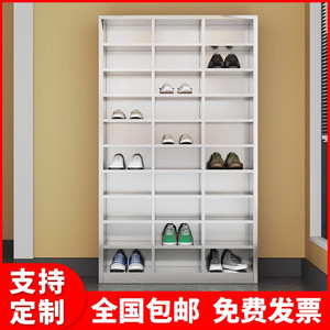 Stainless Steel Shoe <b>Cabinet</b> Multi Layer Multi Compartment Cleanroom Employee Storage Rack Standing Type 9 Layers - Product Image 3