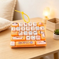 Clavier mécanique 26 touches pour un plaisir sans fin, jouet anti-stress, porte-clés, petit cadeau, animal en plastique, pressoir de doigt pour journal intime