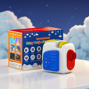 Lampada Notturna LED Creativa per Bambini con Proiettore di Storie e 6 Carte Audio con Racconti - Product Image 1