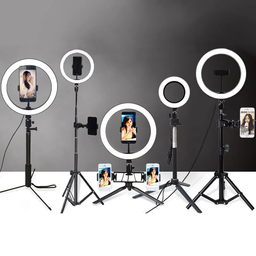 2020 Hot Sell Led Photograhic Lighting 6 inches 8 inches 10 inches White Fill Shadow Ring Live broadcasting Light